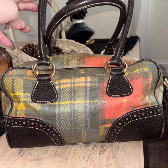 Dooney & Bourke Plaid Satchel in Green and Orange. I Love It, CLOSET CLEAN OUT - Picture 4 of 7